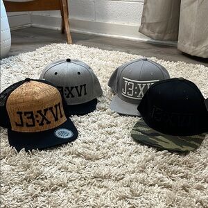 J3XVI Snapback Hat Collection- Set of 4